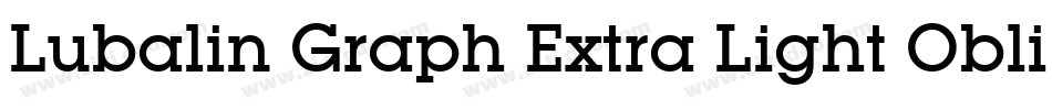 Lubalin Graph Extra Light Oblique BT字体转换
